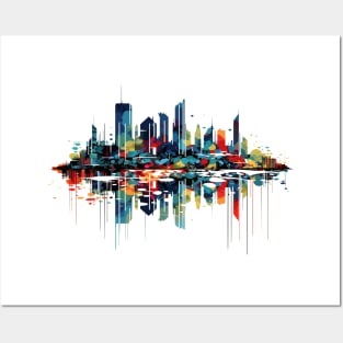 City Skylines Urbain World Fun Life Abstract Posters and Art